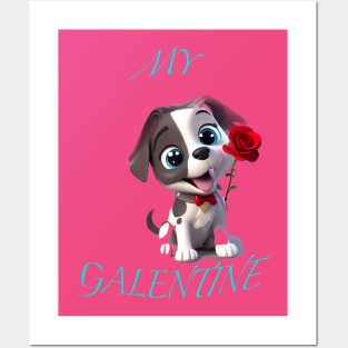 My galentine sweet little puppy Posters and Art